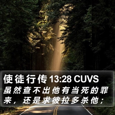 使 徒 行 传 13:28 CUVS Bible Verse Image