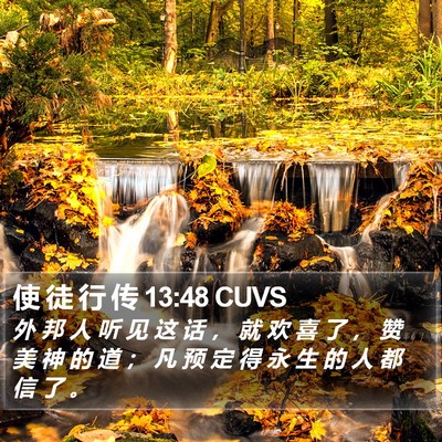 使 徒 行 传 13:48 CUVS Bible Verse Image