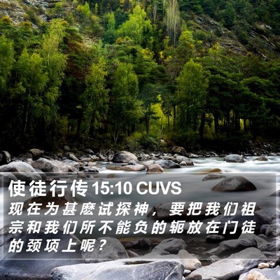 使 徒 行 传 15:10 CUVS Bible Verse Image