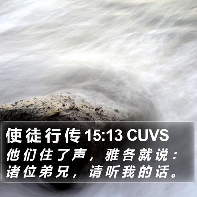 使 徒 行 传 15:13 CUVS Bible Verse Image