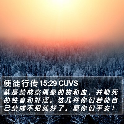 使 徒 行 传 15:29 CUVS Bible Verse Image