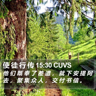 使 徒 行 传 15:30 CUVS Bible Verse Image