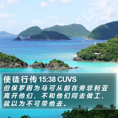 使 徒 行 传 15:38 CUVS Bible Verse Image