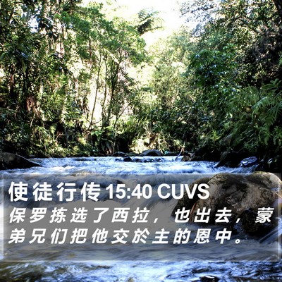 使 徒 行 传 15:40 CUVS Bible Verse Image