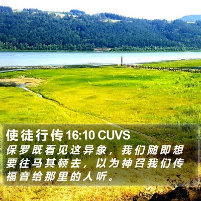 使 徒 行 传 16:10 CUVS Bible Verse Image