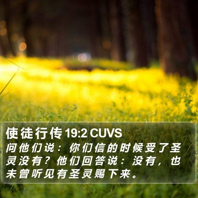 使 徒 行 传 19:2 CUVS Bible Verse Image