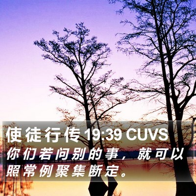 使 徒 行 传 19:39 CUVS Bible Verse Image