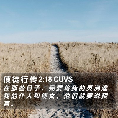 使 徒 行 传 2:18 CUVS Bible Verse Image