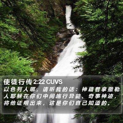 使 徒 行 传 2:22 CUVS Bible Verse Image