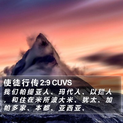 使 徒 行 传 2:9 CUVS Bible Verse Image