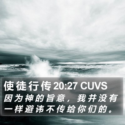 使 徒 行 传 20:27 CUVS Bible Verse Image