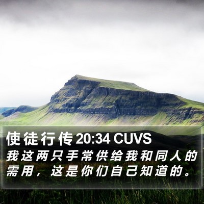 使 徒 行 传 20:34 CUVS Bible Verse Image