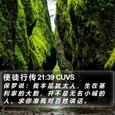 使 徒 行 传 21:39 CUVS Bible Verse Image