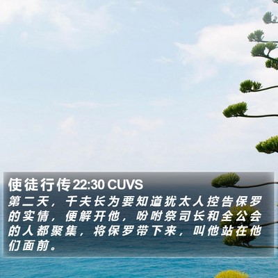 使 徒 行 传 22:30 CUVS Bible Verse Image