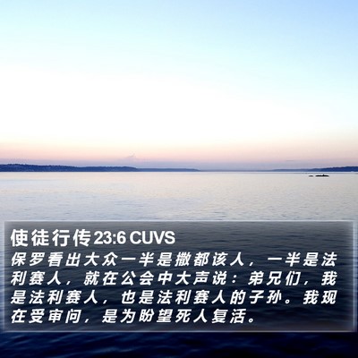 使 徒 行 传 23:6 CUVS Bible Verse Image