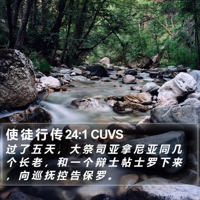 使 徒 行 传 24:1 CUVS Bible Verse Image