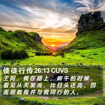 使 徒 行 传 26:13 CUVS Bible Verse Image