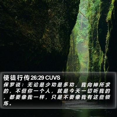 使 徒 行 传 26:29 CUVS Bible Verse Image