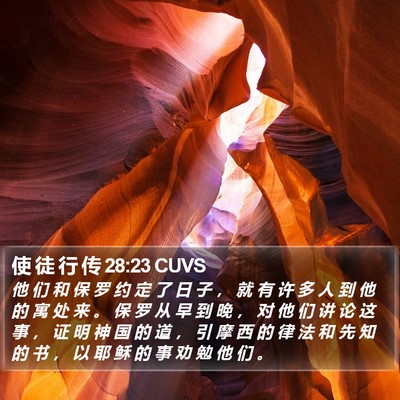 使 徒 行 传 28:23 CUVS Bible Verse Image