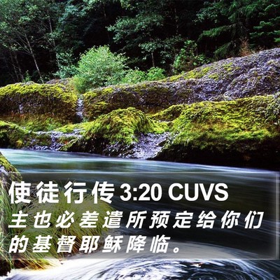 使 徒 行 传 3:20 CUVS Bible Verse Image