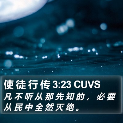 使 徒 行 传 3:23 CUVS Bible Verse Image