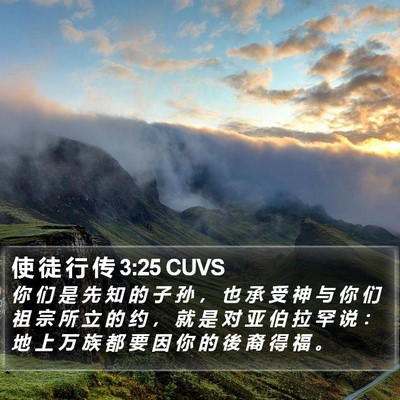 使 徒 行 传 3:25 CUVS Bible Verse Image