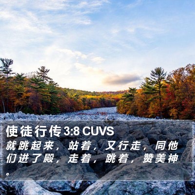 使 徒 行 传 3:8 CUVS Bible Verse Image