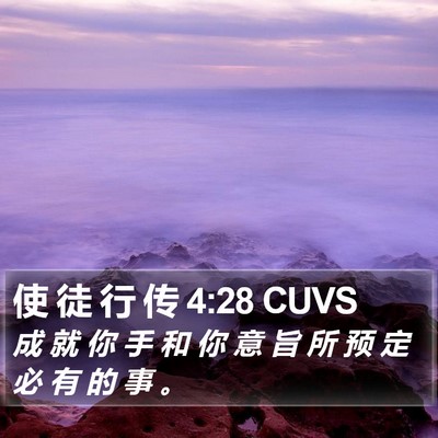 使 徒 行 传 4:28 CUVS Bible Verse Image