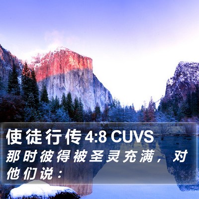 使 徒 行 传 4:8 CUVS Bible Verse Image