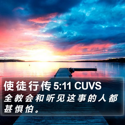 使 徒 行 传 5:11 CUVS Bible Verse Image