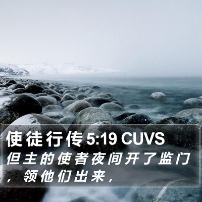 使 徒 行 传 5:19 CUVS Bible Verse Image