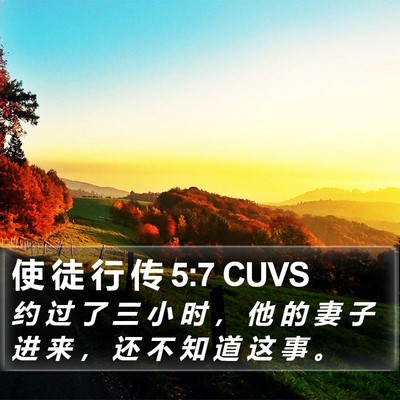使 徒 行 传 5:7 CUVS Bible Verse Image