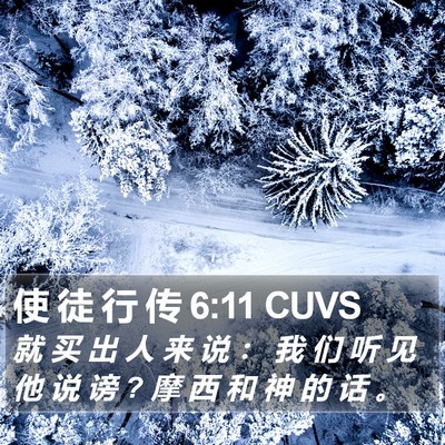 使 徒 行 传 6:11 CUVS Bible Verse Image
