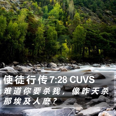 使 徒 行 传 7:28 CUVS Bible Verse Image