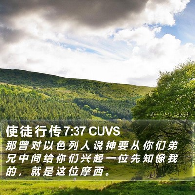 使 徒 行 传 7:37 CUVS Bible Verse Image