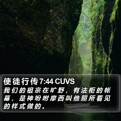 使 徒 行 传 7:44 CUVS Bible Verse Image