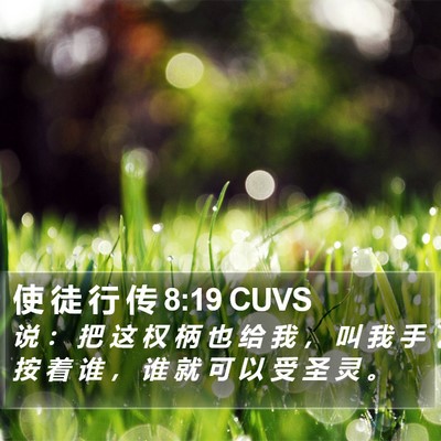 使 徒 行 传 8:19 CUVS Bible Verse Image