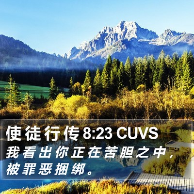 使 徒 行 传 8:23 CUVS Bible Verse Image