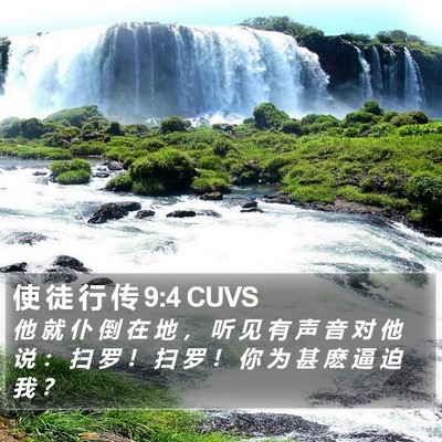 使 徒 行 传 9:4 CUVS Bible Verse Image
