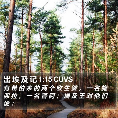 出 埃 及 记 1:15 CUVS Bible Verse Image