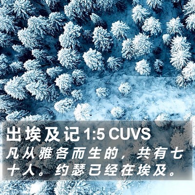 出 埃 及 记 1:5 CUVS Bible Verse Image