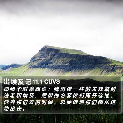 出 埃 及 记 11:1 CUVS Bible Verse Image