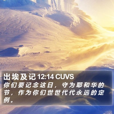 出 埃 及 记 12:14 CUVS Bible Verse Image