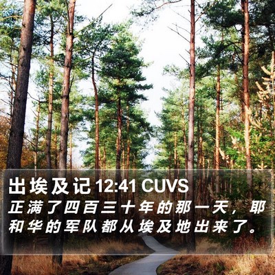 出 埃 及 记 12:41 CUVS Bible Verse Image