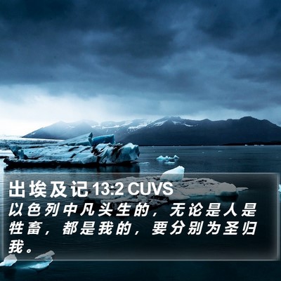 出 埃 及 记 13:2 CUVS Bible Verse Image