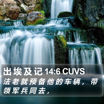 出 埃 及 记 14:6 CUVS Bible Verse Image