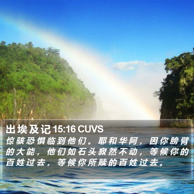 出 埃 及 记 15:16 CUVS Bible Verse Image