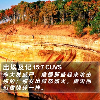 出 埃 及 记 15:7 CUVS Bible Verse Image