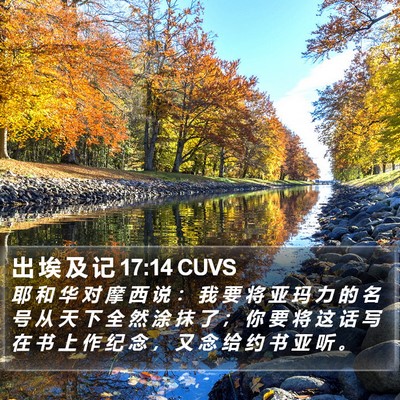 出 埃 及 记 17:14 CUVS Bible Verse Image