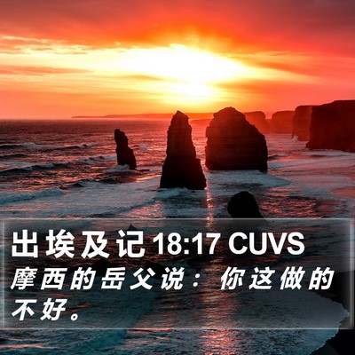 出 埃 及 记 18:17 CUVS Bible Verse Image